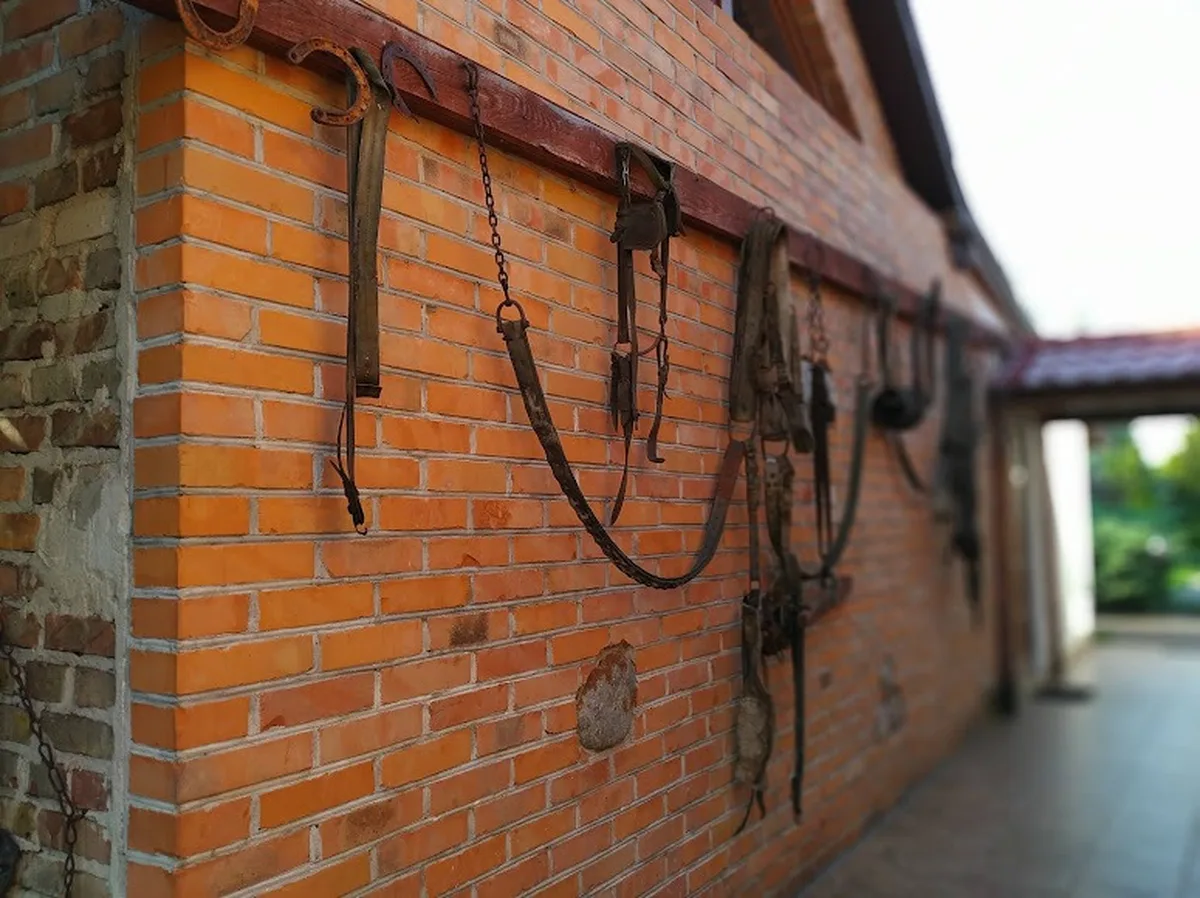 Rustykalne dekoracje na ceglanej ścianie